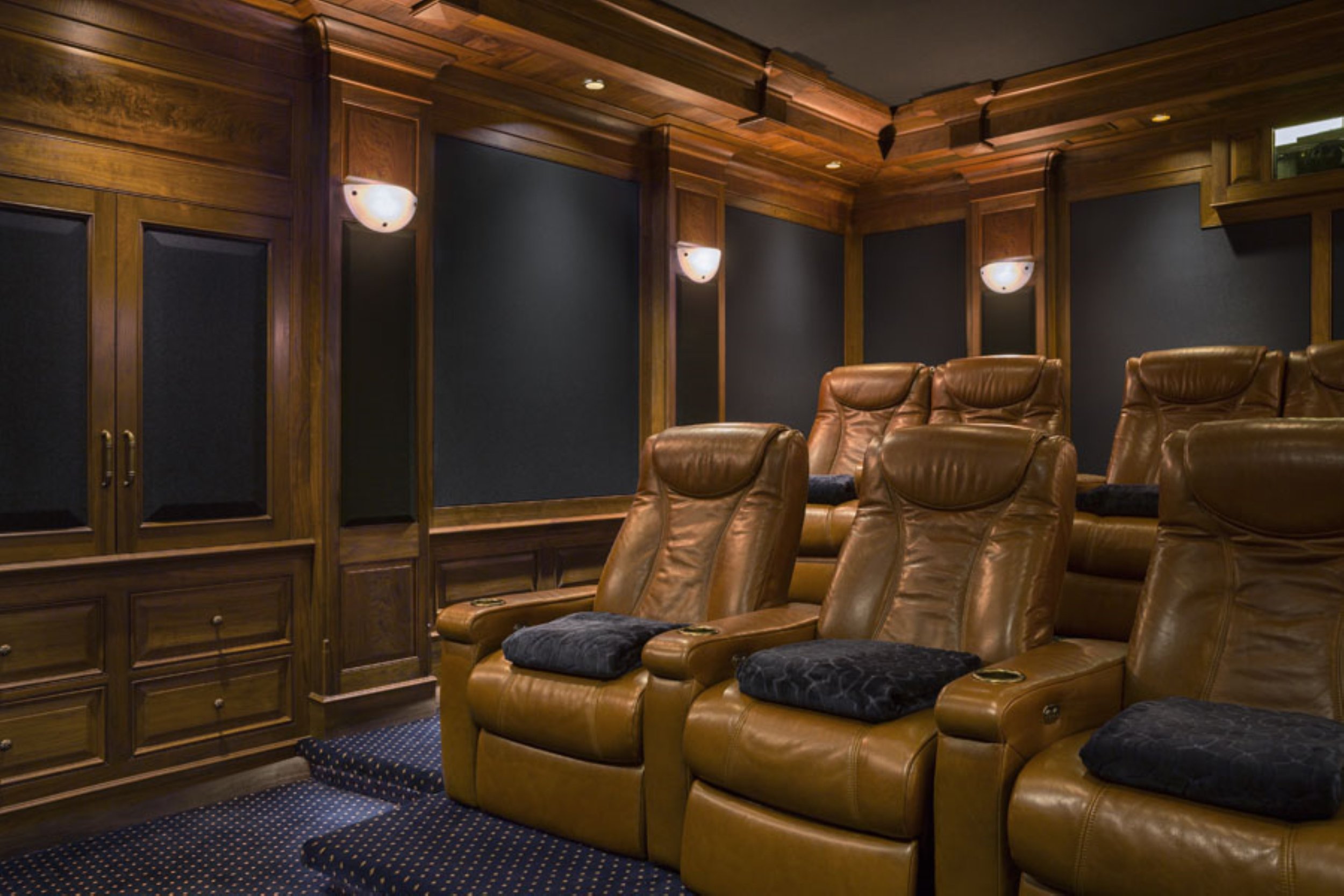 Media Room Movie Area Mountain Rustic Cabin in Palm Desert