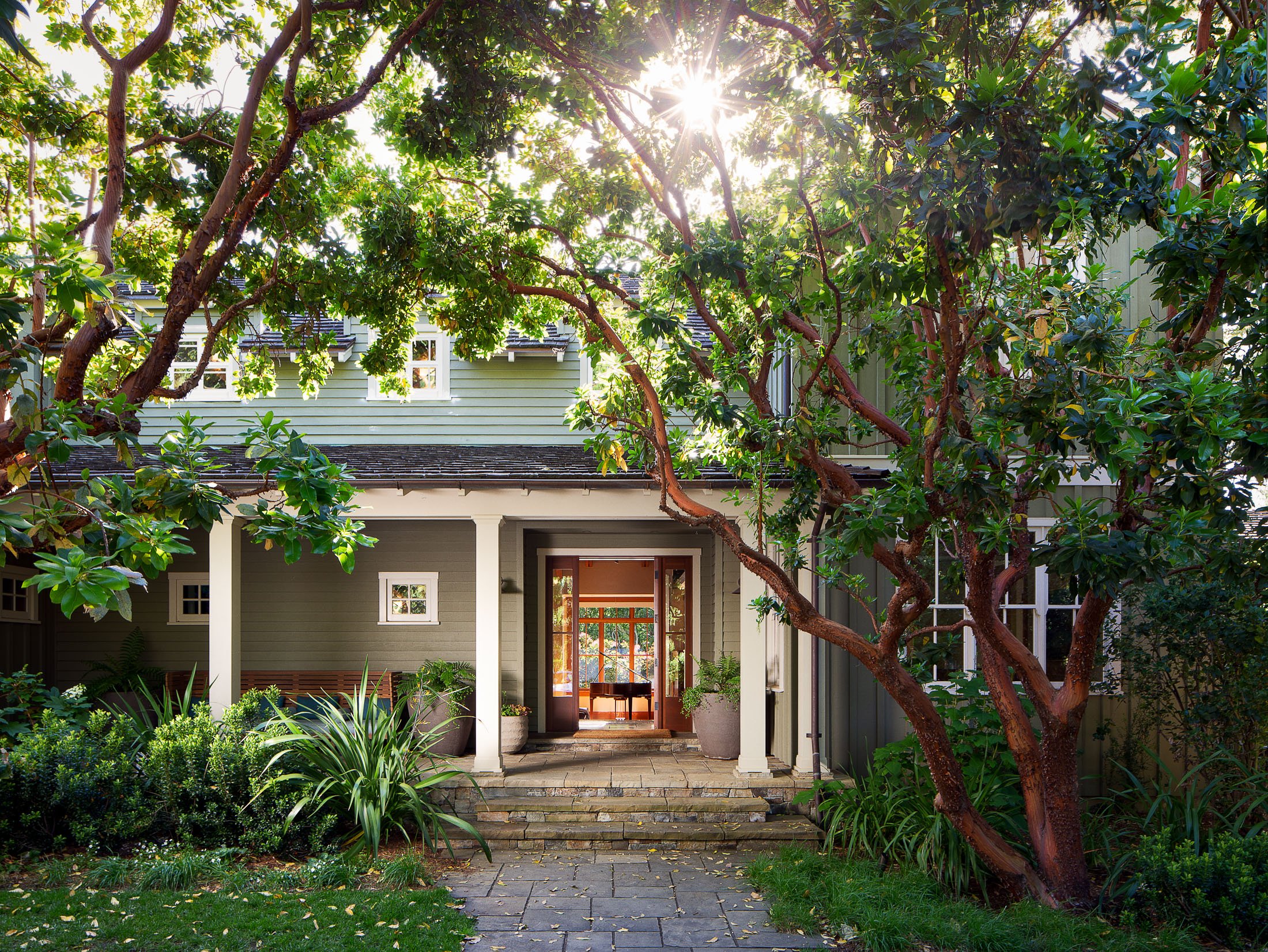Charming Cottage Exterior in Woodside, CA