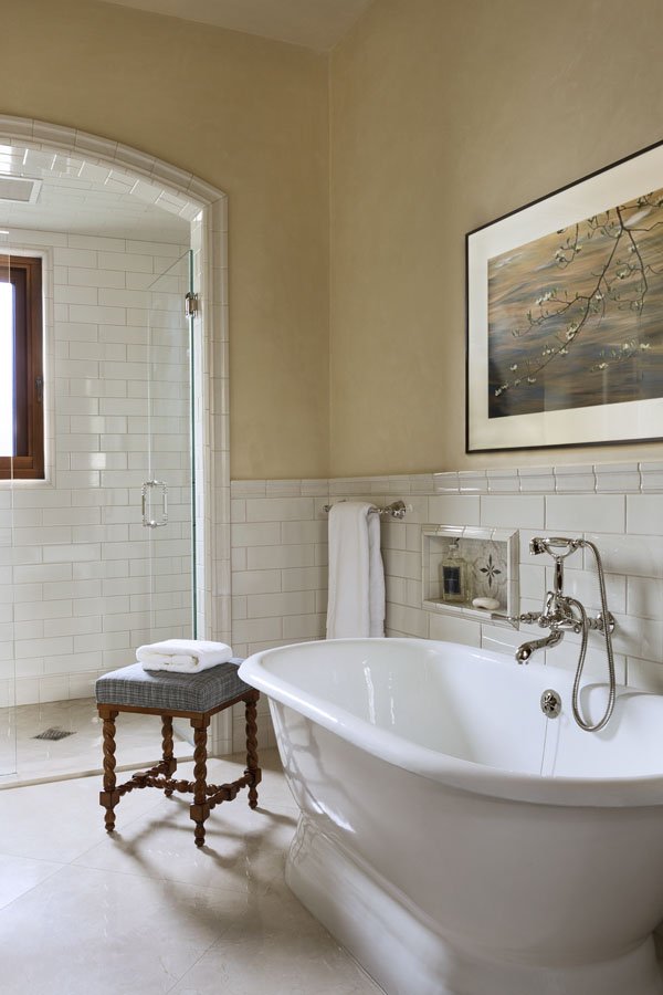 Luxury Bathroom with Freestanding Tub in Palm Desert, CA Home