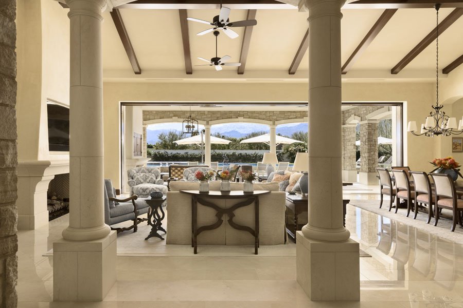 Open-Concept Living and Dining Area in Palm Desert, CA Home