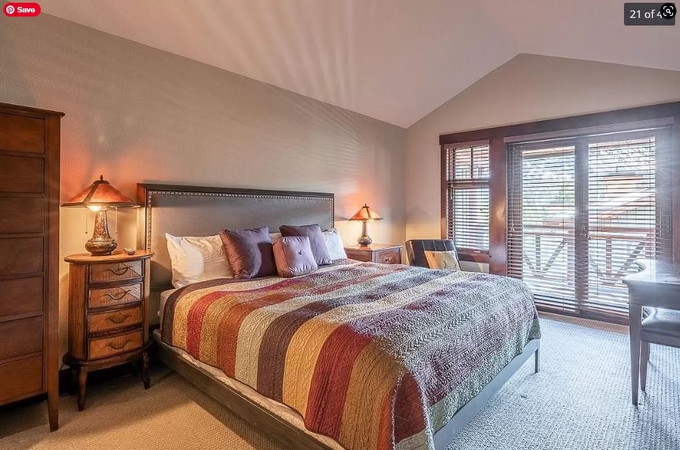 Juniper Crest Remodel - Master Bedroom Before Bedroom with Dark Wood Furniture