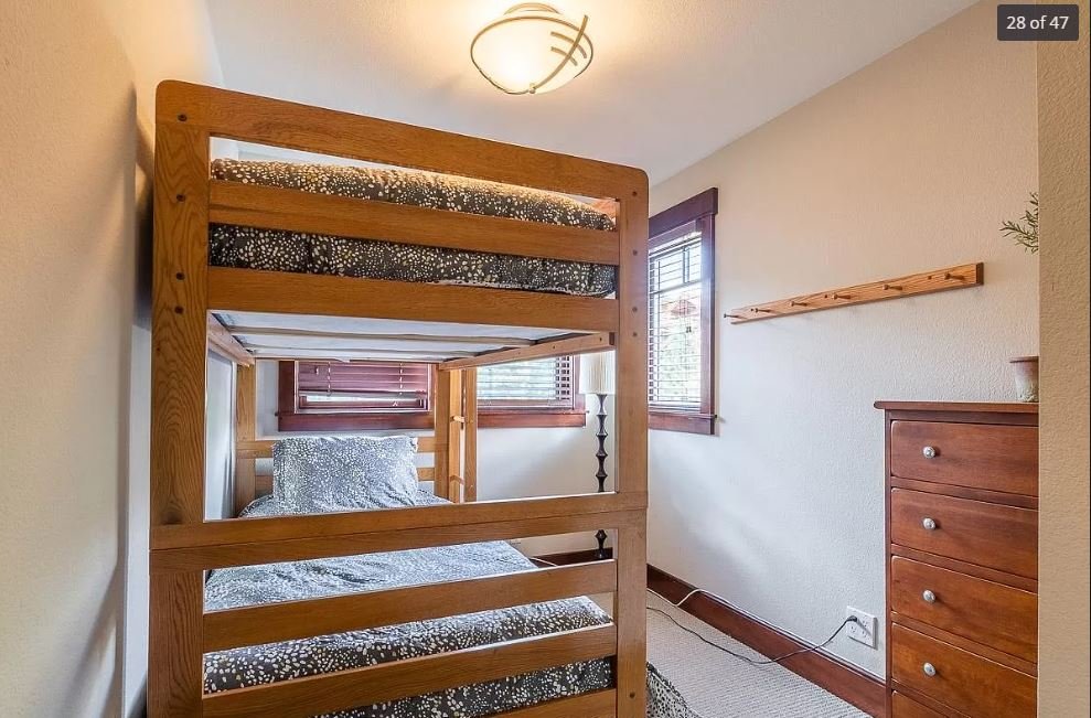 Juniper Crest Remodel - Before Bunk Room with Wooden Furniture