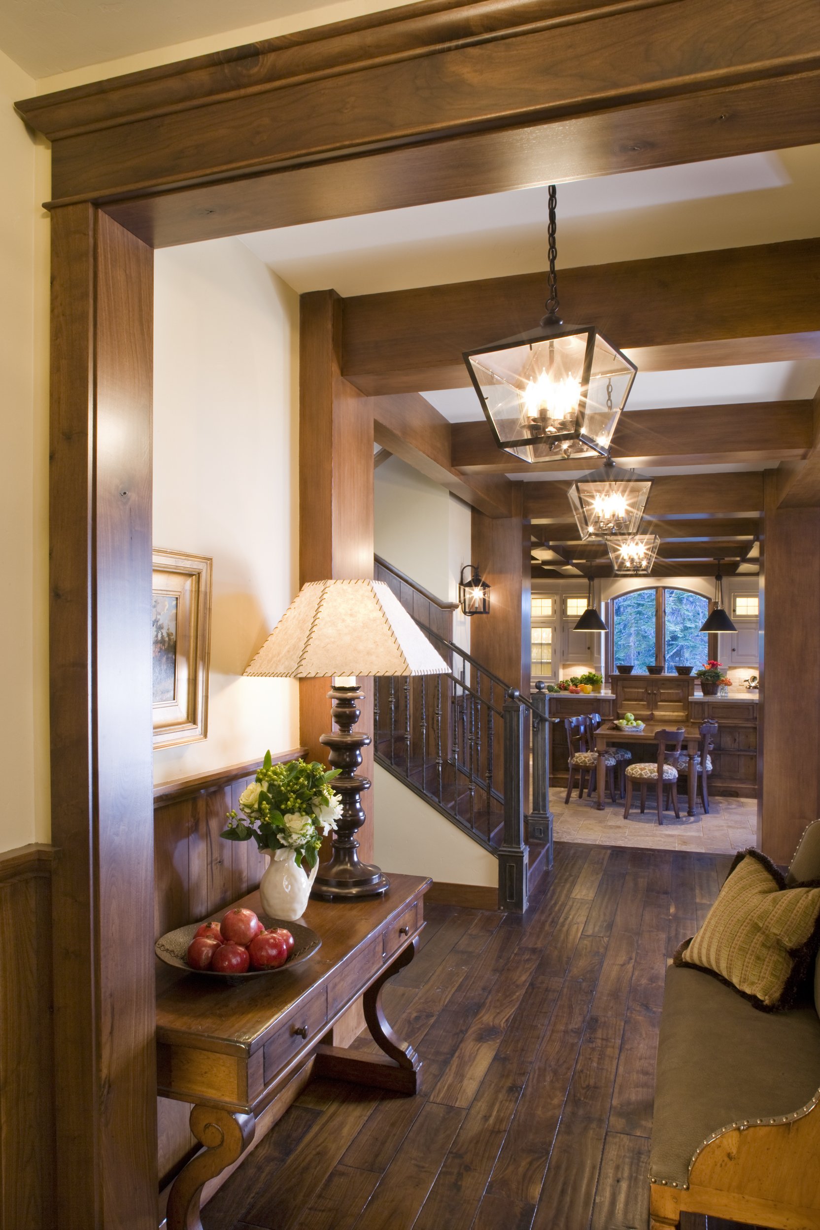 Rustic Mountain Home Entryway in Mammoth Lakes, CA