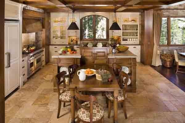 Rustic Mountain Kitchen in Mammoth Lakes, CA