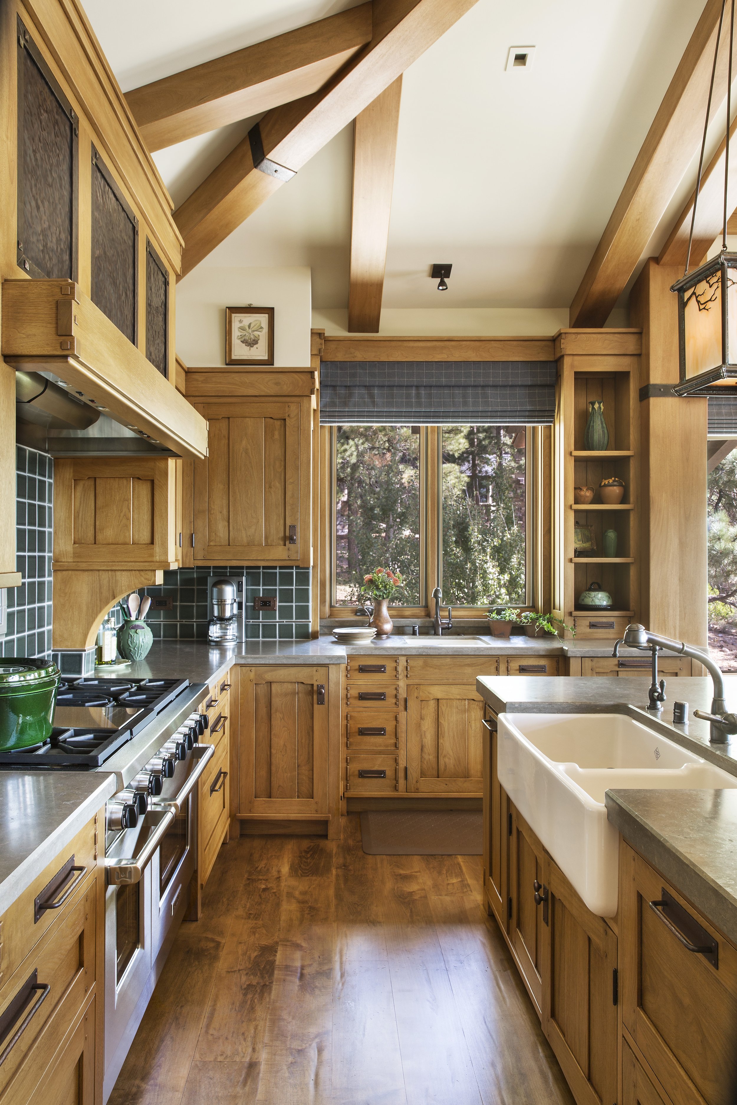 Tahoe Martis Camp, CA Kitchen with Farmhouse Sink
