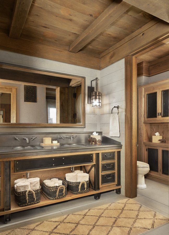 Custom Guest Bathroom in Mammoth Lakes, CA by Brown Design Group