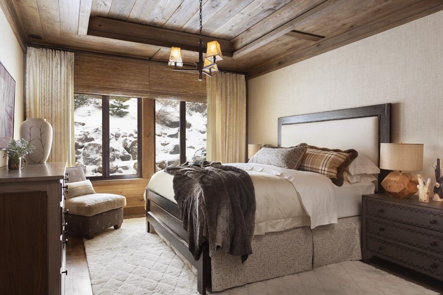 Rustic Bedroom in Mammoth Lakes, CA Ski Lodge