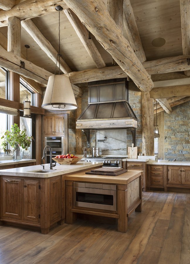 Detailed Rustic Kitchen Design by Brown Design Group in Mammoth Lakes, CA