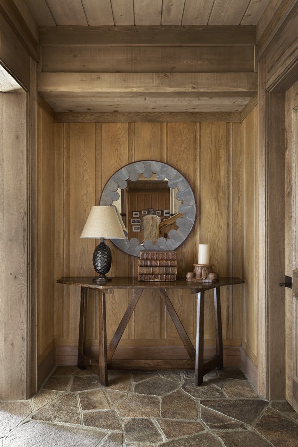 Rustic Entryway Decor in Mammoth Lakes, CA Luxury Home