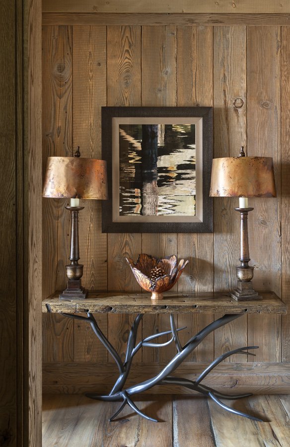 Rustic Mountain Modern Entry to Master Bedroom in Mammoth Lakes, CA