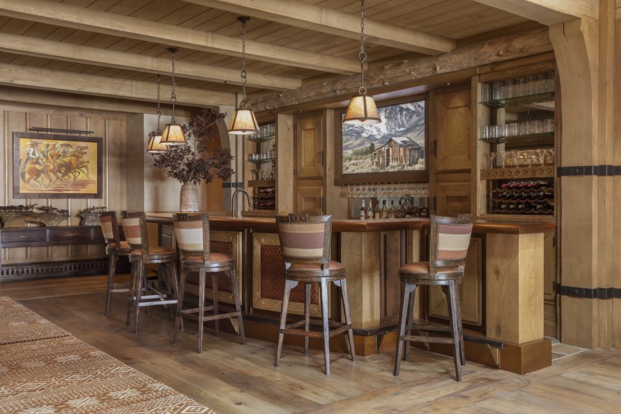 Rustic Home Bar in Mammoth Lakes, CA - Custom Build