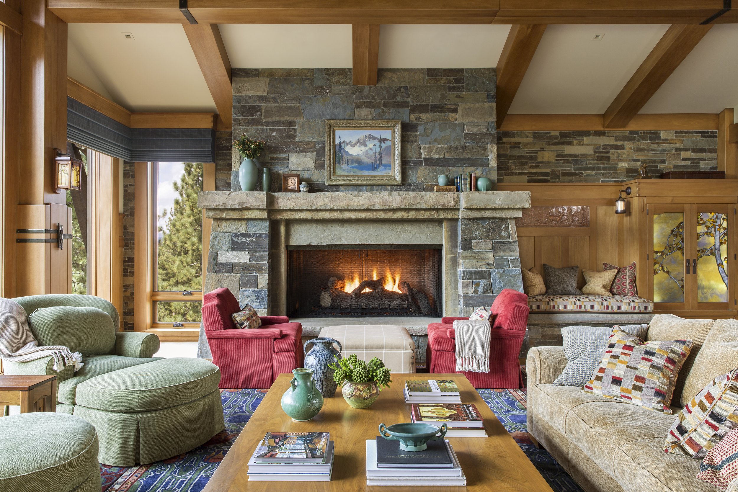 Tahoe Martis Camp, CA Living Room with Game Table