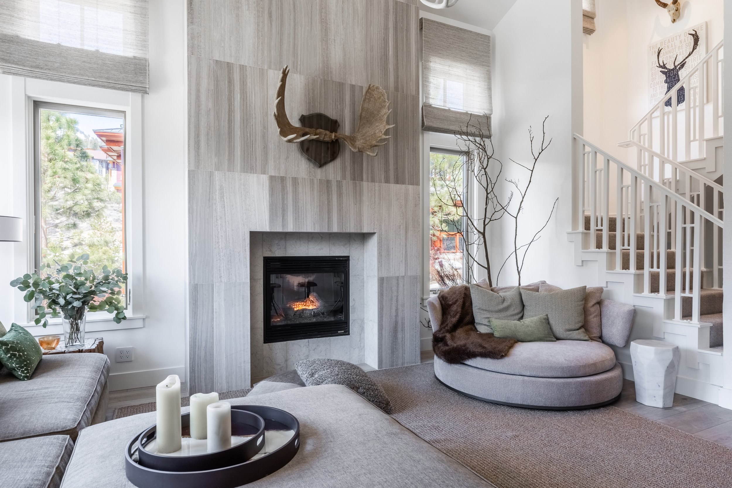 Juniper Crest Mammoth Lakes, CA Living Room Remodel to Open, Airy, and Bright