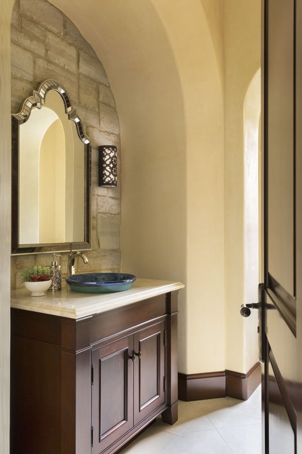 Custom Tile Powder Room in Palm Desert, CA