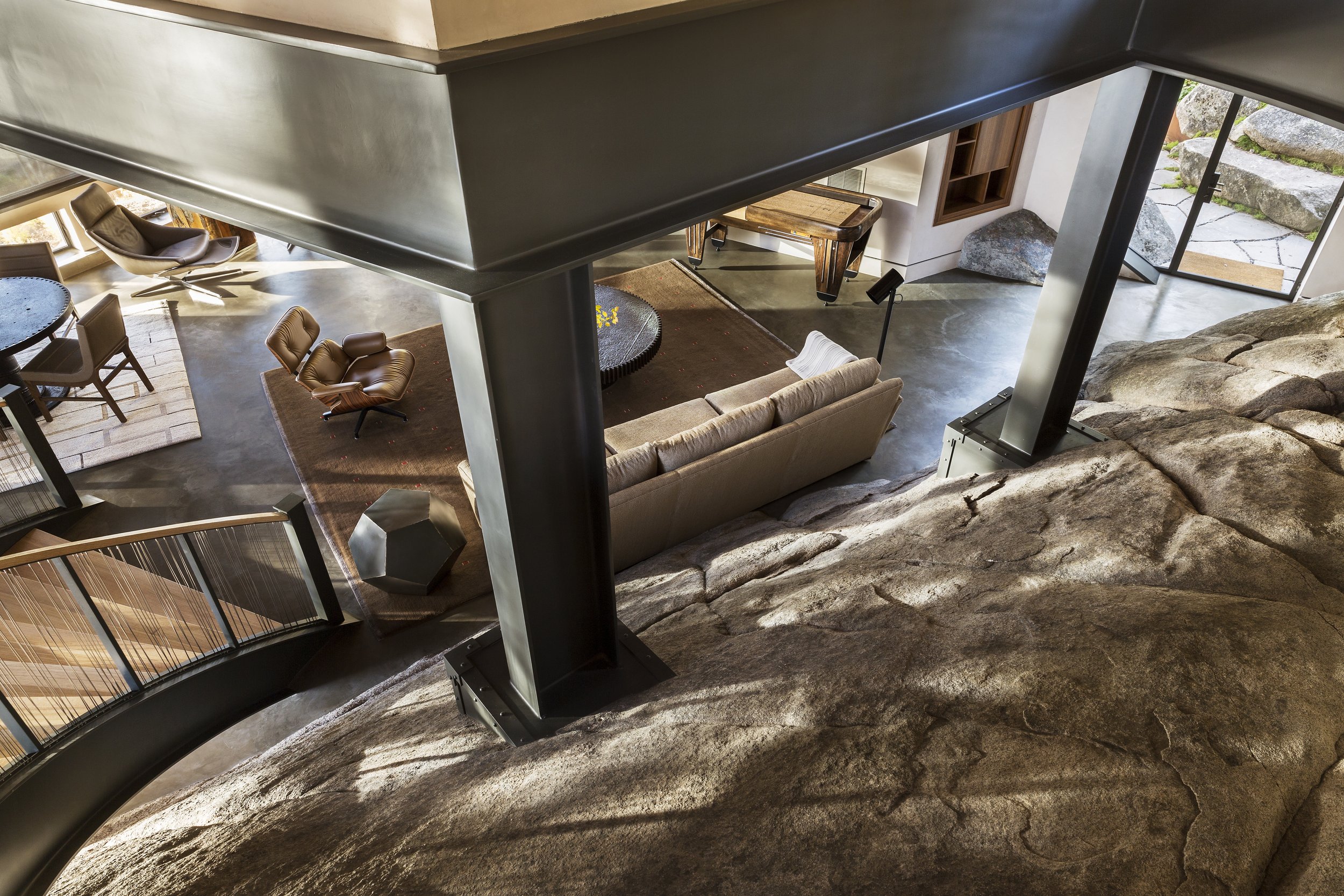Custom Game Room Built into Rock in McCall, Idaho