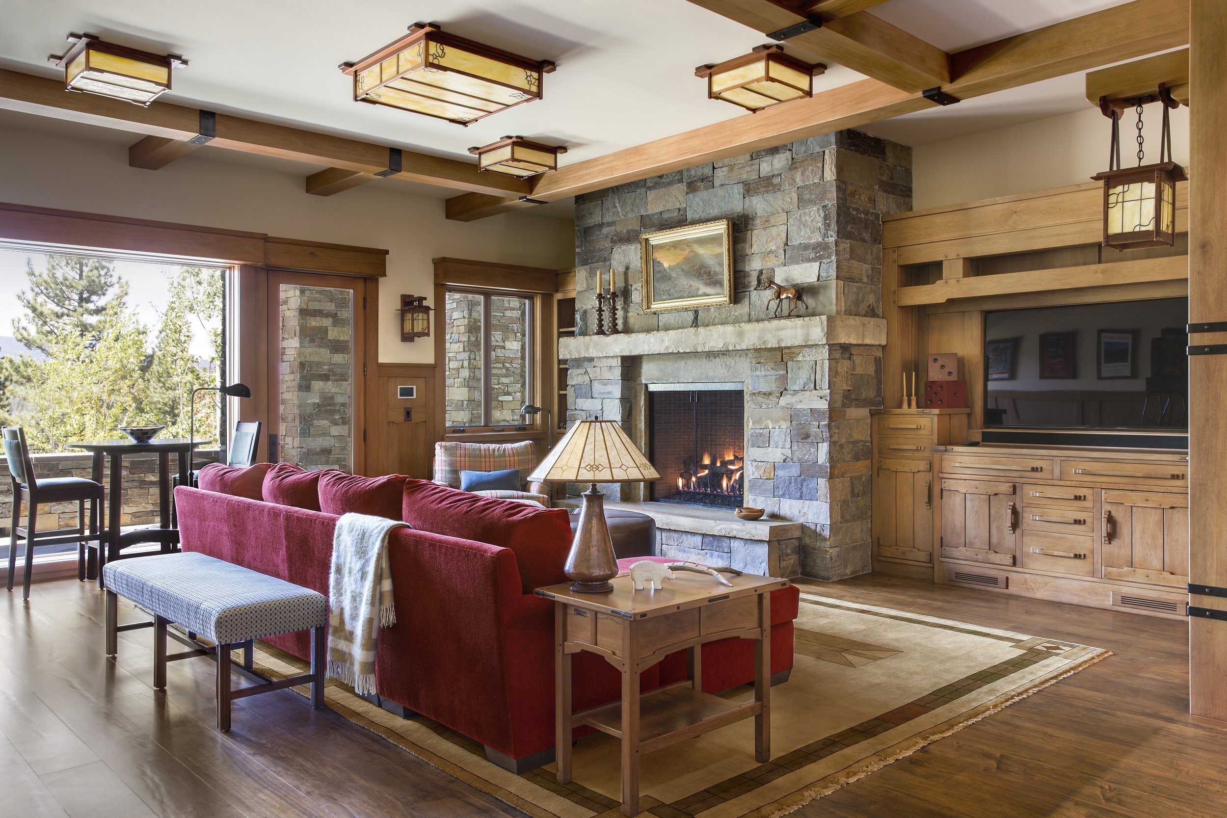 Custom Craftsman Game Room in Martis Camp, Tahoe