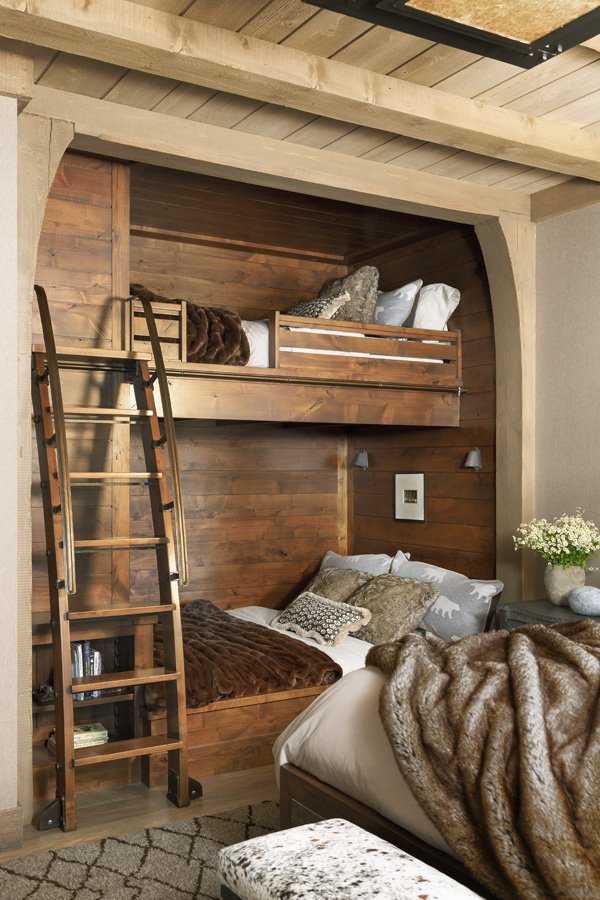 Kids Bunk Bed Room Custom Made Wooden Decor in Mammoth Lakes, CA