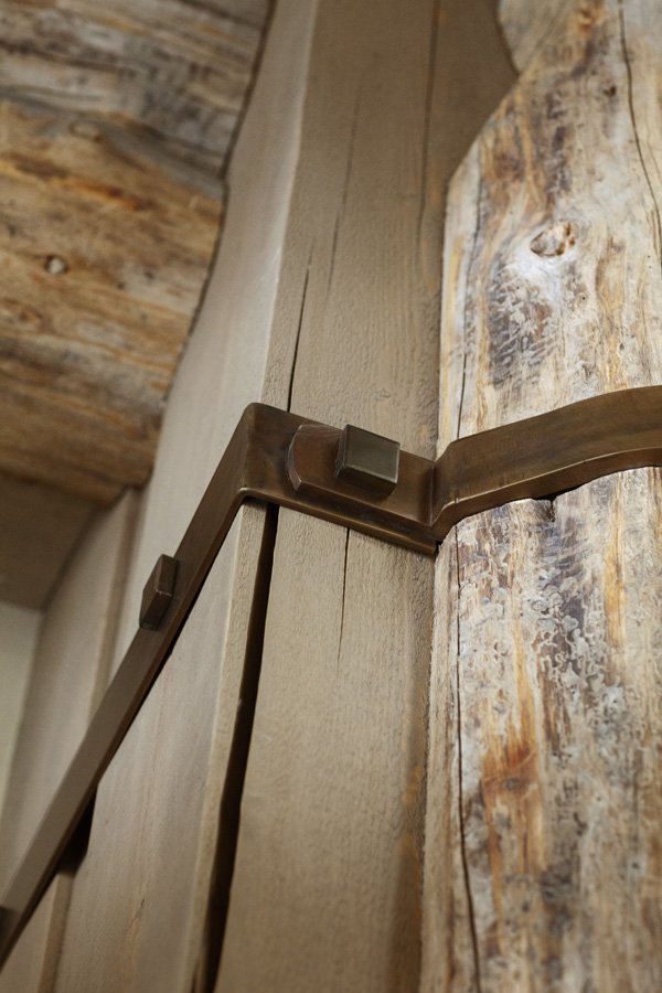 Detailed Metalwork Wooden Beams in Mammoth Lakes, CA