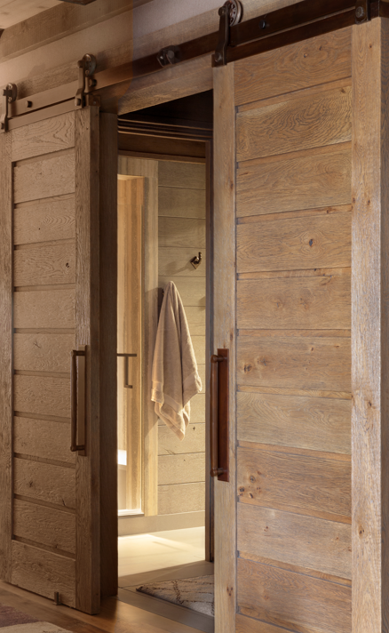 Rustic Mountain Custom Modern Sauna Steam Room in Mammoth Lakes, CA