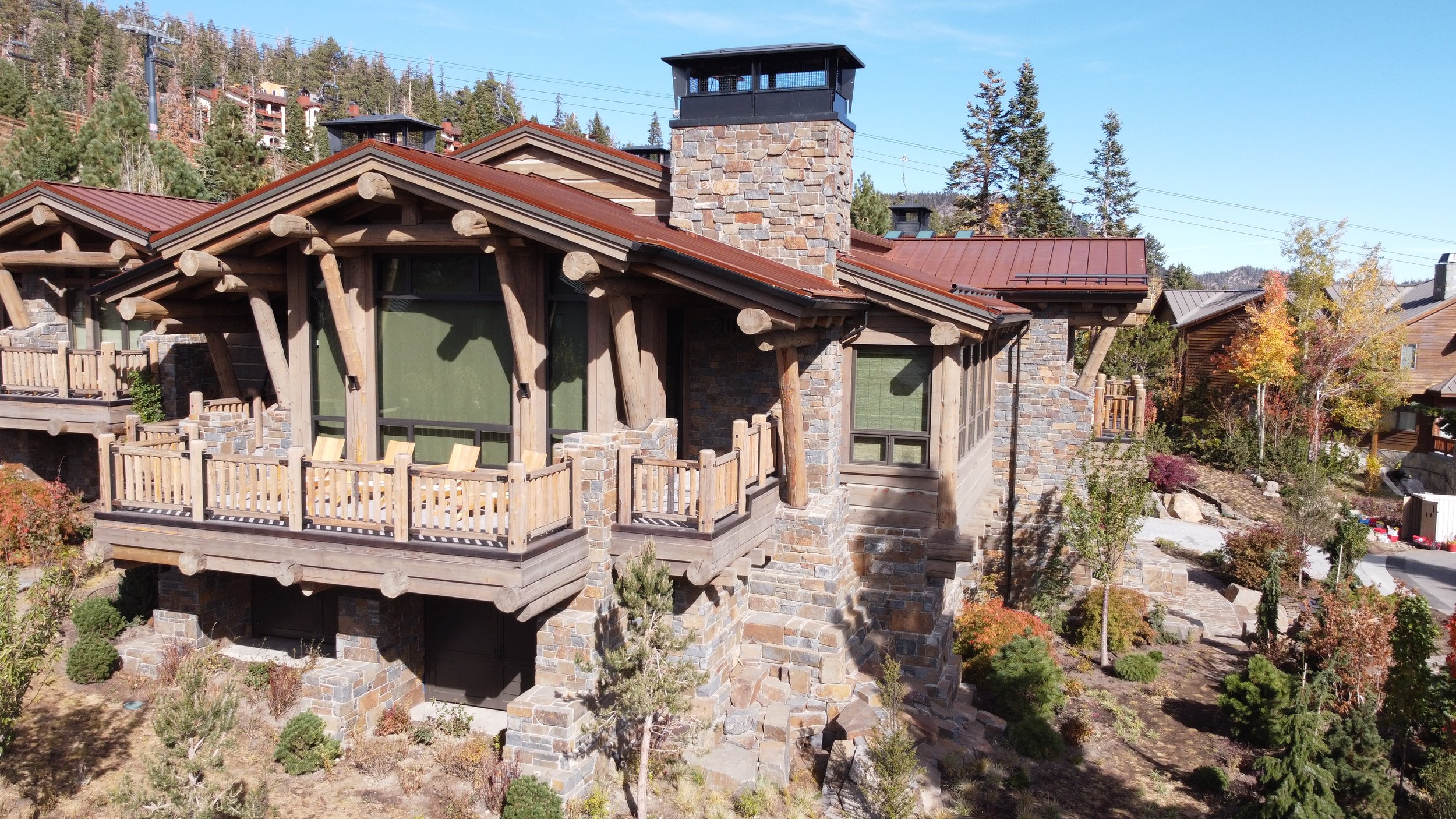 Outdoor Done View of Custom Built Mammoth Lakes, CA Home
