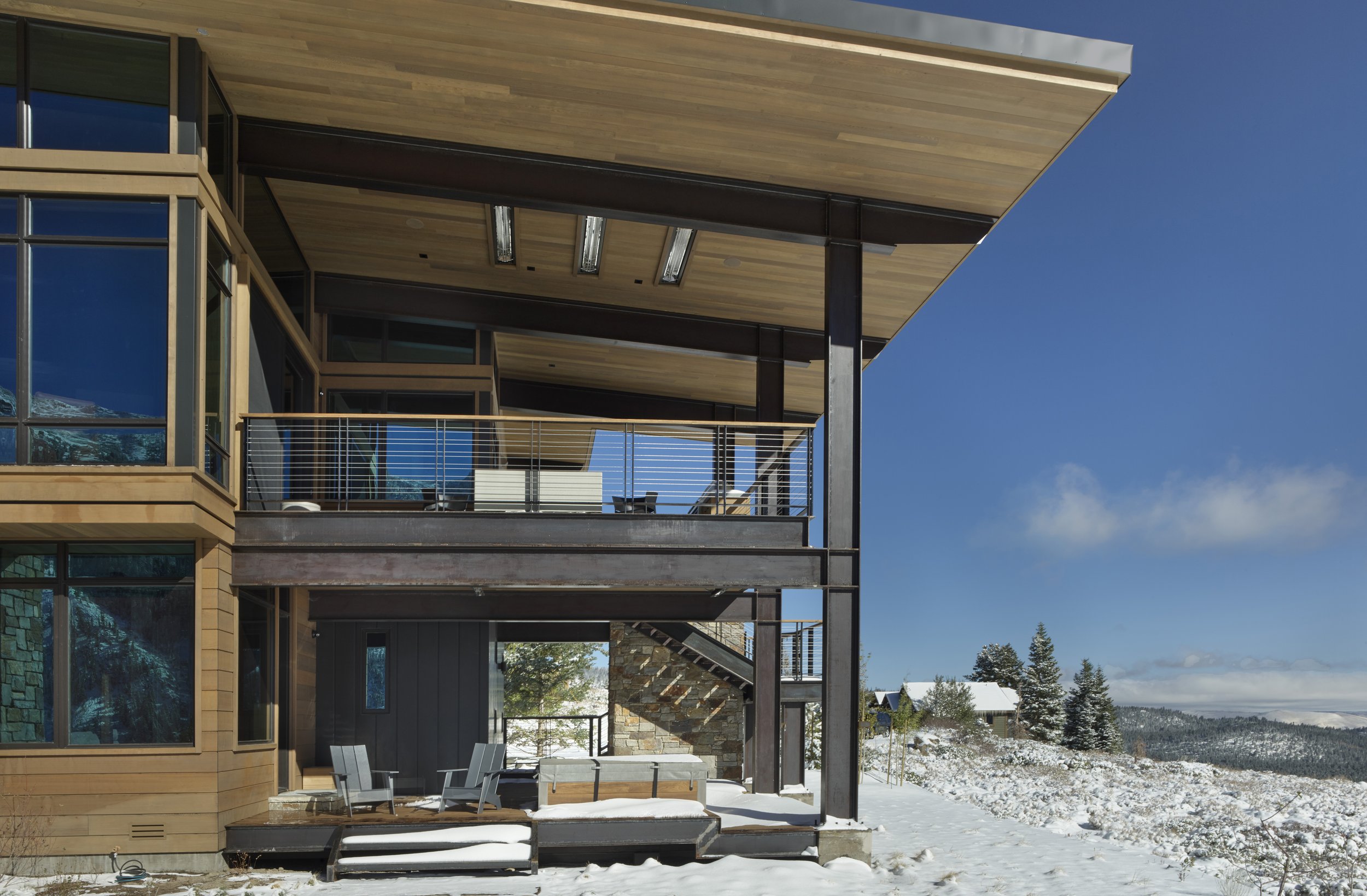 Exterior View of Custom Build in the Bluffs, Mammoth Lakes, CA