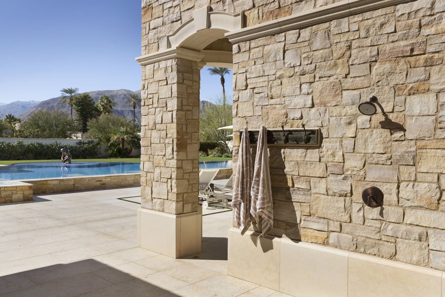 Custom Built Outdoor Shower in Palm Desert, CA